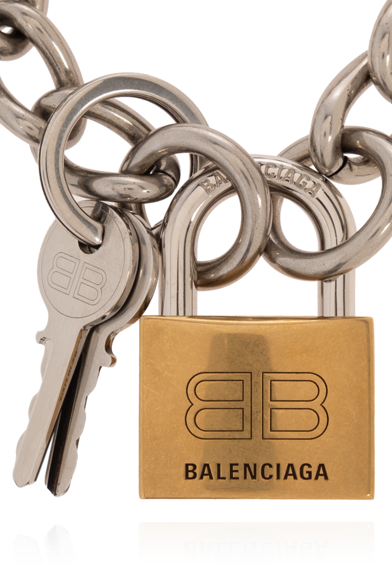 Silver Brass bracelet Balenciaga - SchaferandweinerShops Guam